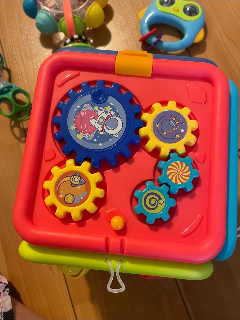 Multifunctional Blue Activity Cube for Toddlers - Early Learning Toy